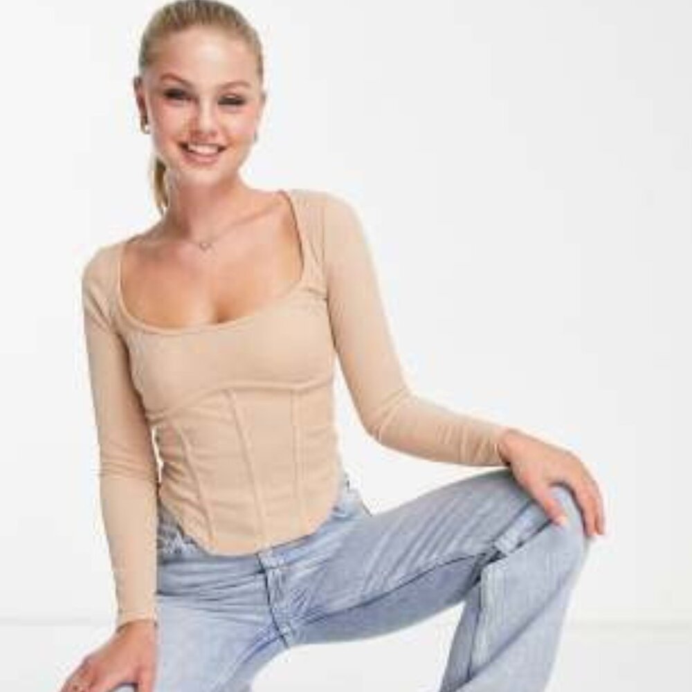 Tan Long Sleeve Top